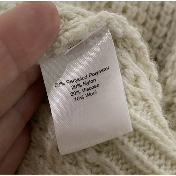 Long Wharf Supply Co. Waffle Knit Fishermans Quarter Zip Sweater Mens SMALL - Picture 4 of 4